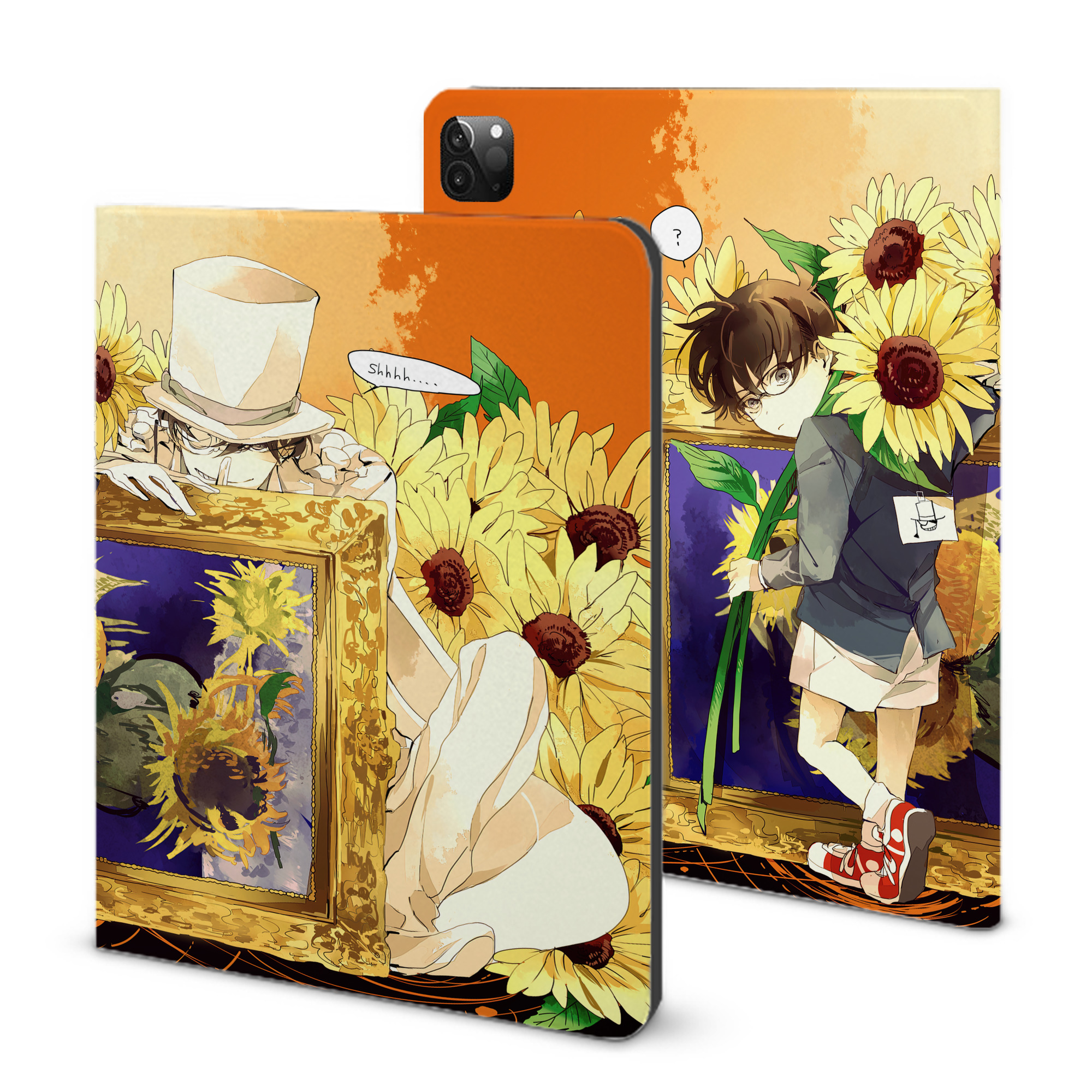 （画像用） 名探偵コナン Detective Conan IPadケース ペンホルダー付き ブックスタイルデザイン